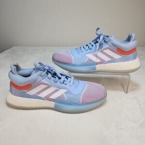 Adidas Marquee Boost Low Glow Blue Mens 14 Baby Blue Orange White Basketball